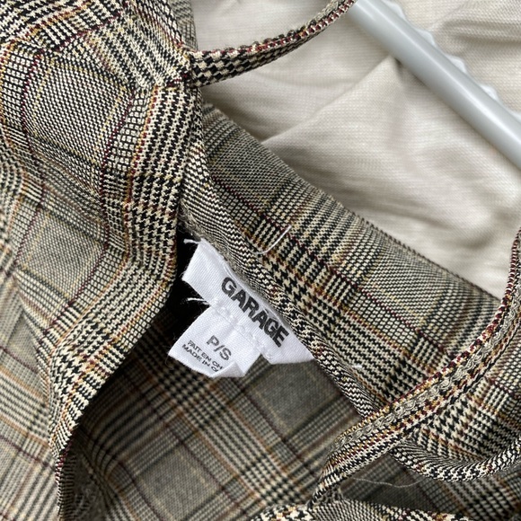 GARAGE TAN PLAID BODYCON MINI DRESS - Picture 8 of 9